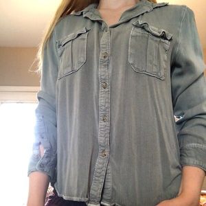 Green American Eagle flannel!